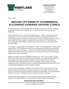 WESTLAKE CFO NAMED TO GOVERNMENTAL ACCOUNTING STANDARDS ADVISORY COUNCIL Communications