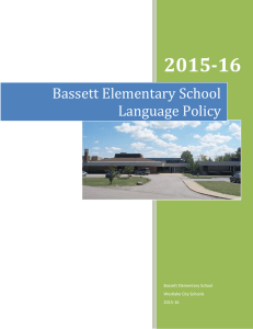 2015-16 Bassett Elementary School Language Policy