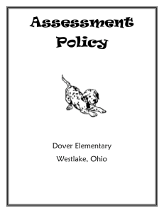 Assessment Policy  Dover Elementary