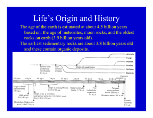 Life’s Origin and History g y
