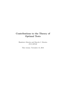 Contributions to the Theory of Optimal Tests FGV/EPGE