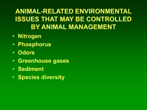 ANIMAL-RELATED ENVIRONMENTAL ISSUES THAT MAY BE CONTROLLED BY ANIMAL MANAGEMENT Nitrogen