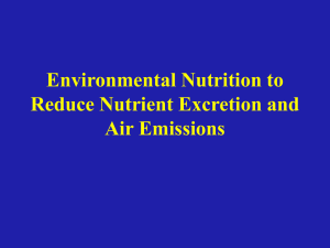 Environmental Nutrition to Reduce Nutrient Excretion and Air Emissions