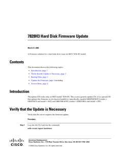 7828H3 Hard Disk Firmware Update Contents