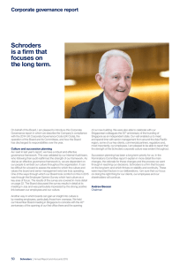 Schroders is a firm that focuses on the long term.