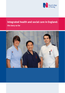 Integrated health and social care in England: the story so far 1