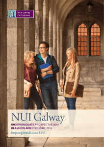 NUI Galway Inspiring minds since 1845 UndergradUate rÉamheolaire