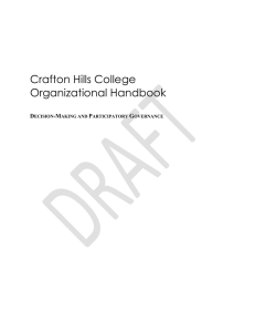 Crafton Hills College Organizational Handbook D