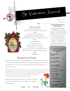 al St. Valentine Journ Inside this issue: