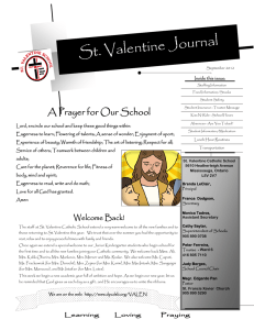 al St. Valentine Journ A Prayer for Our School