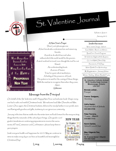 al St. Valentine Journ Inside this issue: