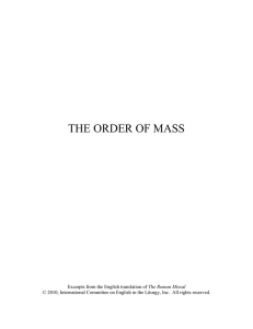 THE ORDER OF MASS