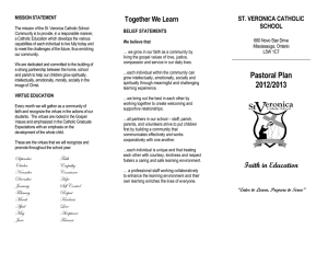 Together We Learn ST. VERONICA CATHOLIC SCHOOL