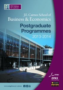 Business &amp; Economics Postgraduate Programmes 2013-2014