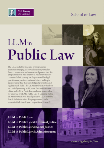 Public Law LL.M in School of Law