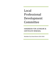 Local Professional Development Committee