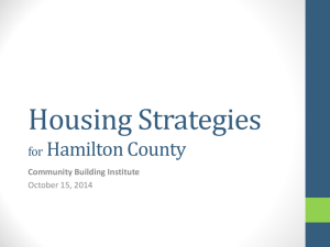 Housing Strategies Hamilton County for Community Building Institute