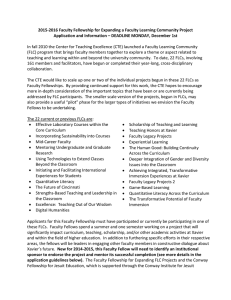 2015-2016 Faculty Fellowship for Expanding a Faculty Learning Community Project