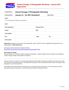 Havana Passage: A Photographic Workshop - January 2017 Registration