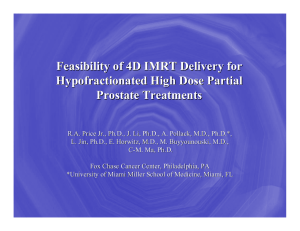 Feasibility of 4D IMRT Delivery for Hypofractionated High Dose Partial Prostate Treatments