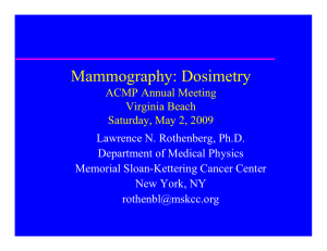 Mammography: Dosimetry