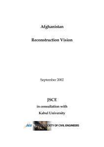 Afghanistan Reconstruction Vision JSCE