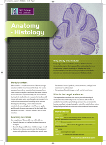 Anatomy - Histology Why study this module ?
