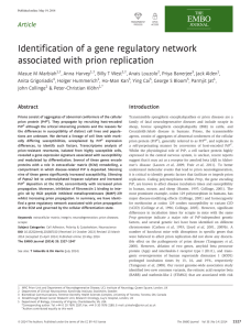 Identification of a gene regulatory network associated with prion replication Article