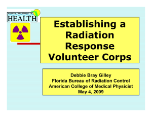 Establishing a Radiation Response Volunteer Corps
