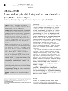 A video study of pain relief during newborn male circumcision