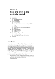 Loss and grief in the perinatal period  