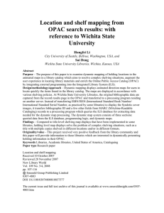 Location and shelf mapping from OPAC search results: with University