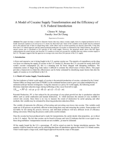 A Model of Cocaine Supply Transformation and the Efficiency of