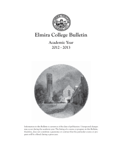 Elmira College Bulletin Academic Year 2012 - 2013