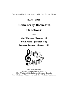 Elementary Orchestra Handbook  2015 – 2016