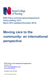 Moving care to the community: an international perspective