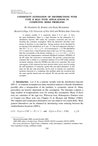 CONSISTENT ESTIMATION OF DISTRIBUTIONS WITH TYPE II BIAS WITH APPLICATIONS IN B