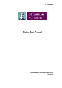 Student Death Protocol 22 July 2008