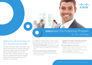 easylease 0% Financing Program Getting the right technology for for Cisco Technology