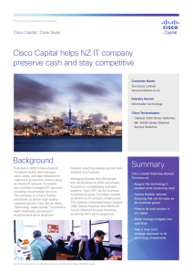 Cisco Capital helps NZ IT company preserve cash and stay competitive