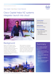 Cisco Capital helps NZ systems integrator launch into cloud Cisco Capital |