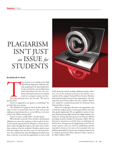 T PLAGIARISM ISN’T JUST ISSUE