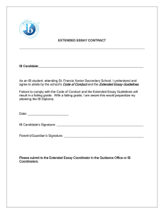EXTENDED ESSAY CONTRACT IB Candidate:___________________________________________________________