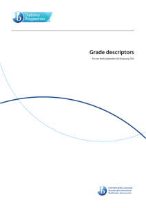 Grade descriptors For use from September 2014/January 2015