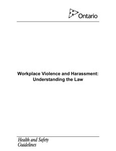 Workplace Violence and Harassment: Understanding the Law