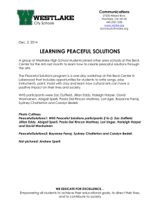 LEARNING PEACEFUL SOLUTIONS Communications