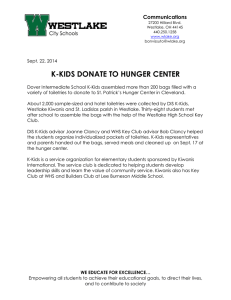 K-KIDS DONATE TO HUNGER CENTER Communications