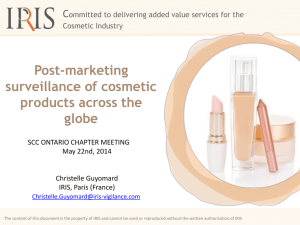 Post-marketing surveillance of cosmetic products across the globe