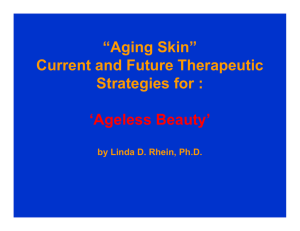 “A i Ski ” “Aging Skin” Current and Future Therapeutic