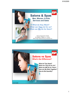 Salons &amp; Spas Salons vs Spas Men, Women, &amp; Kids Services and Sales